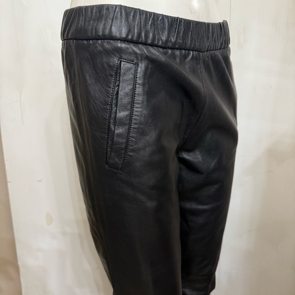 GAP Black Lamb Leather Joggers XS - Picture 3 of 10